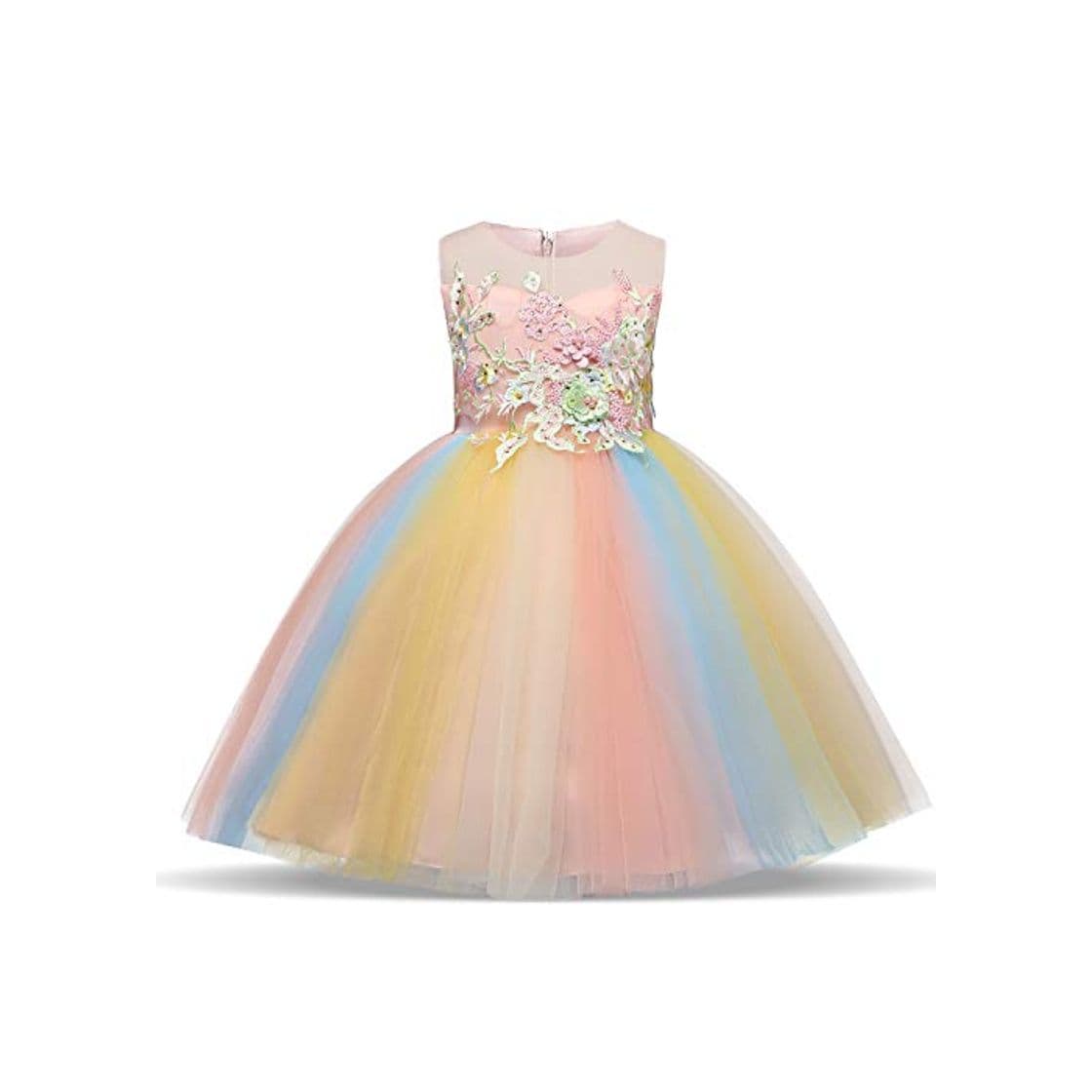 Producto TTYAOVO Chicas Unicornio Fancy Vestido Princesa Flor Desfile de Niños Vestidos sin