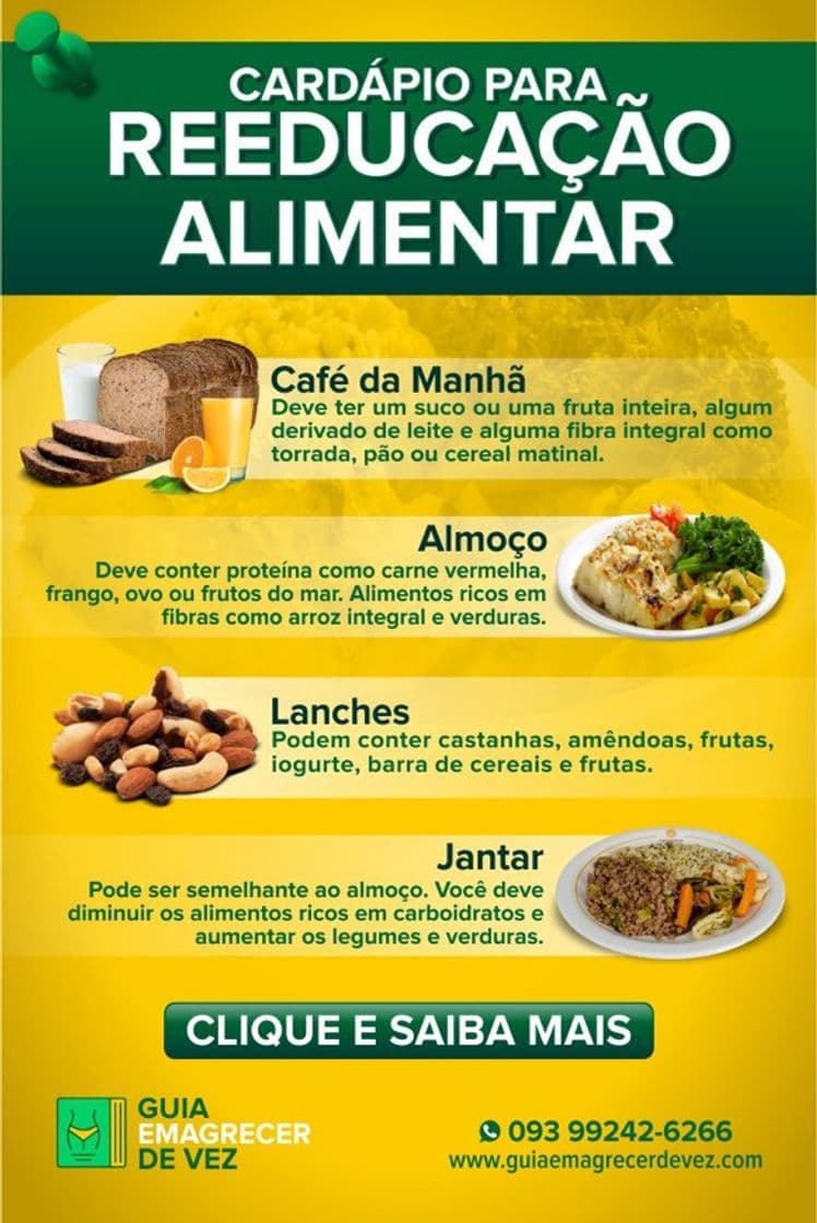 Fashion Cardápio para reeducação alimentar 