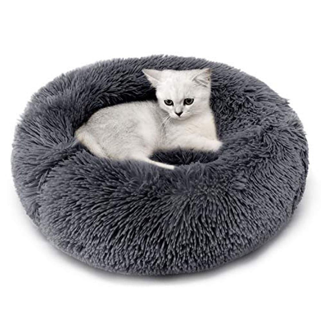 Product Legendog Mascota Cama Resbalón Prueba Felpa Suave Redondo Gato Dormido Cama Pequeña