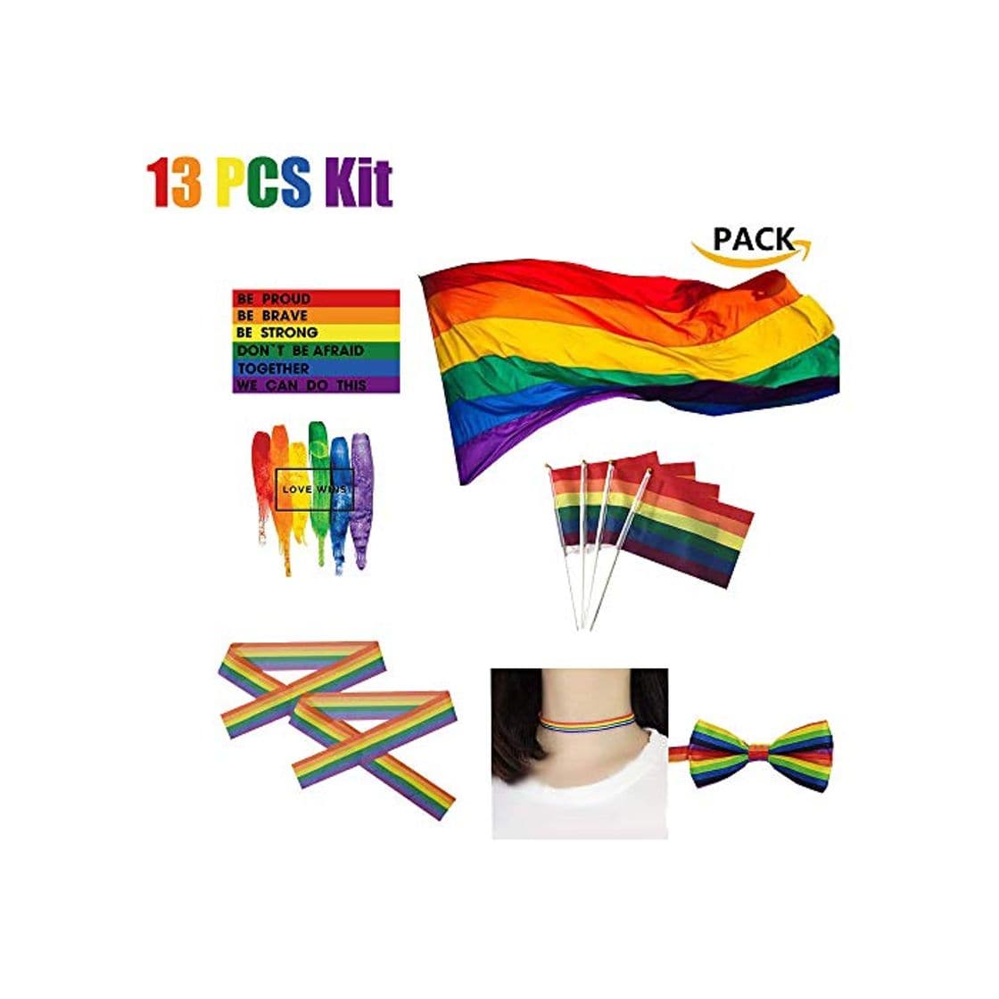 Product SOPHKO Grande Bandera de LGBT Polister Durabol Homosexual Orgullo del Arco Iris