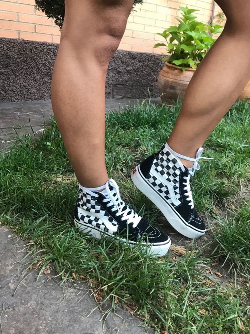 Moda Vans Sk8 Hi Platform Calzado Checkerboard