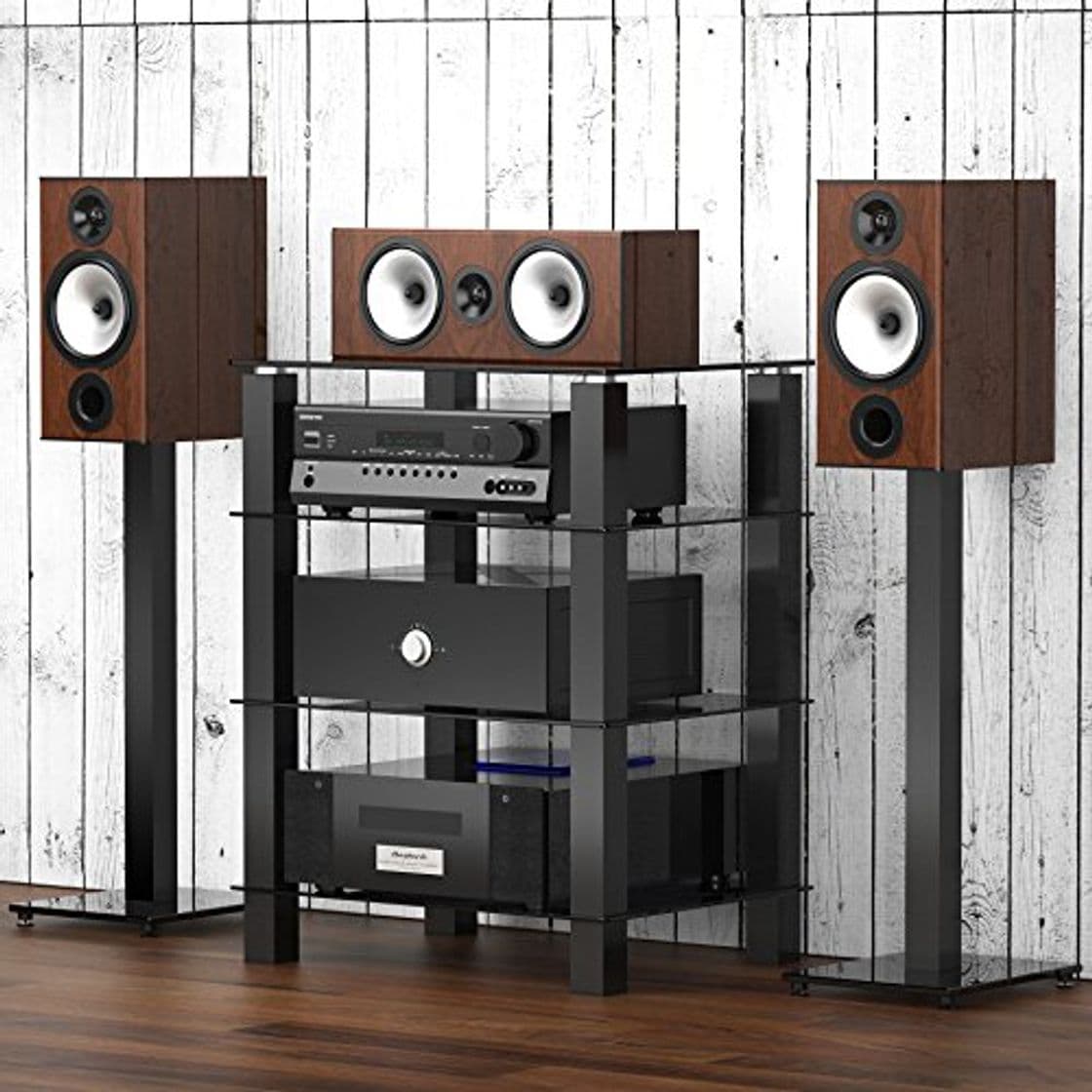 Producto FITUEYES Mueble HiFi para Equipo de Música Mueble Auxiliar TV con 4