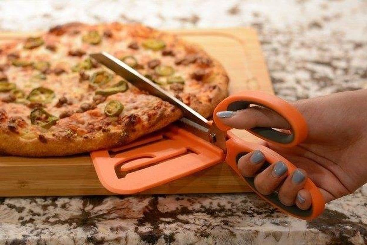 Producto DealMux Grip plástico Panadería Cortador de Pizza Shears Clippers Herramienta Tijeras rebanar Alimentos