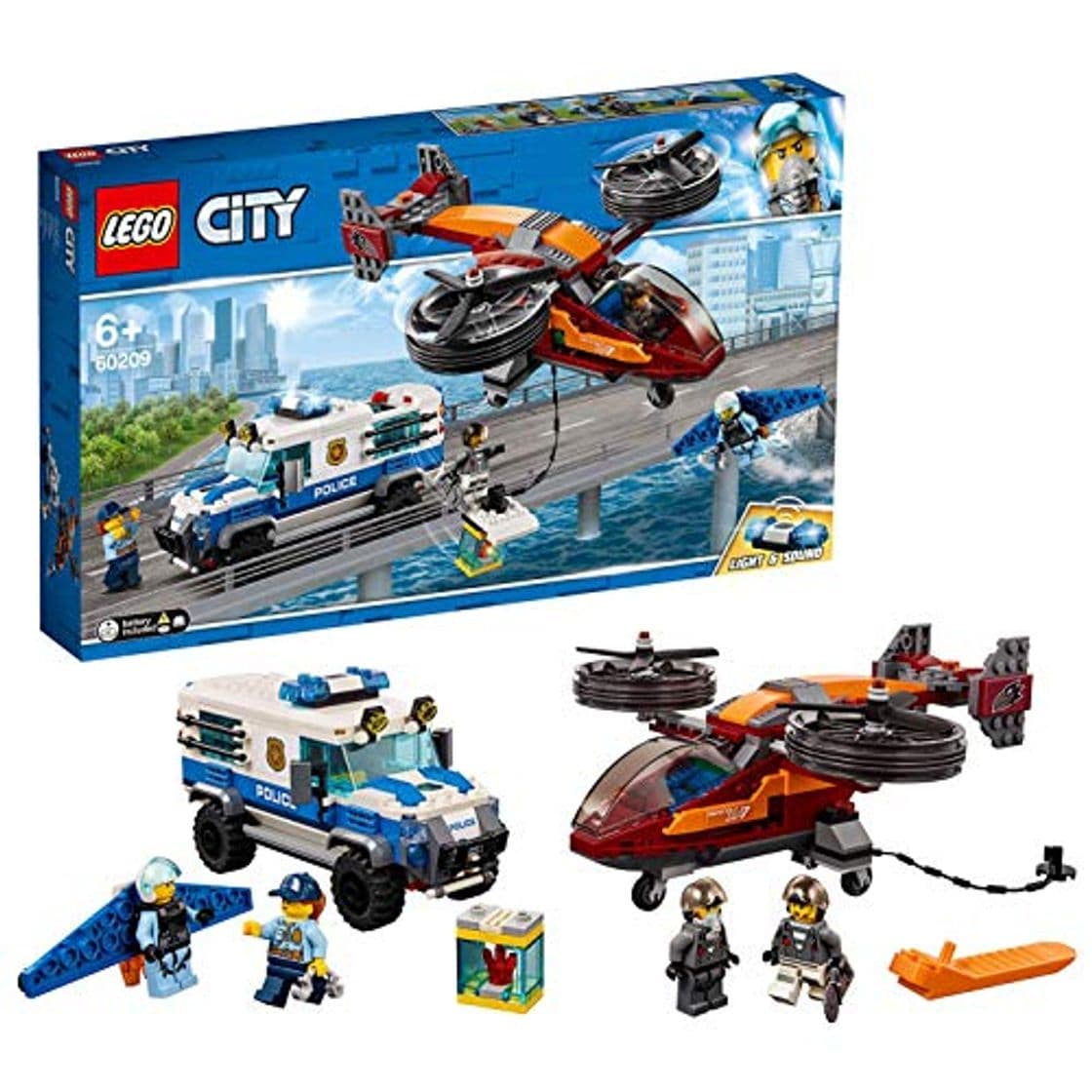 Product LEGO City - Police Policía Aérea: Robo del Diamante, juguete divertido y