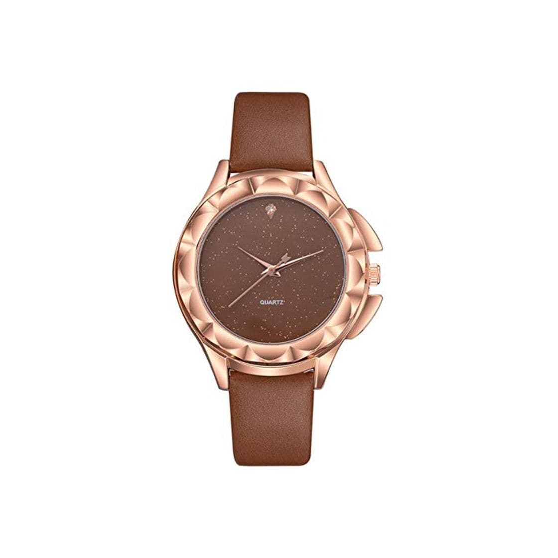 Product TCEPFS Reloj de Mujer Lady Rose Gold Starry Sky Diamond Relojes de Pulsera Mujer Moda Casual Reloj de Cuarzo para Mujer Relogio Feminino   Brown