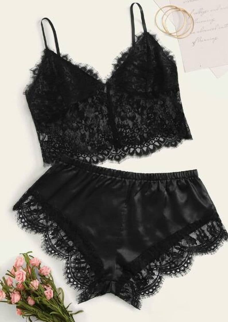 Fashion Multicolorido Scallop Lingerie 