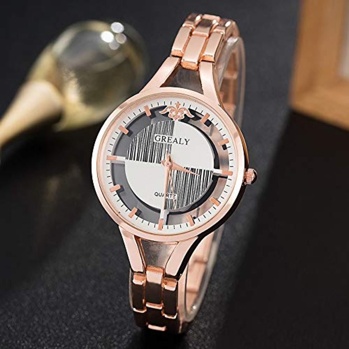 Product TCEPFS Reloj Reloj Elegante para Mujer Reloj de Pulsera Diseño Mini Reloj de cámara con para Damas Rosa   Rosa