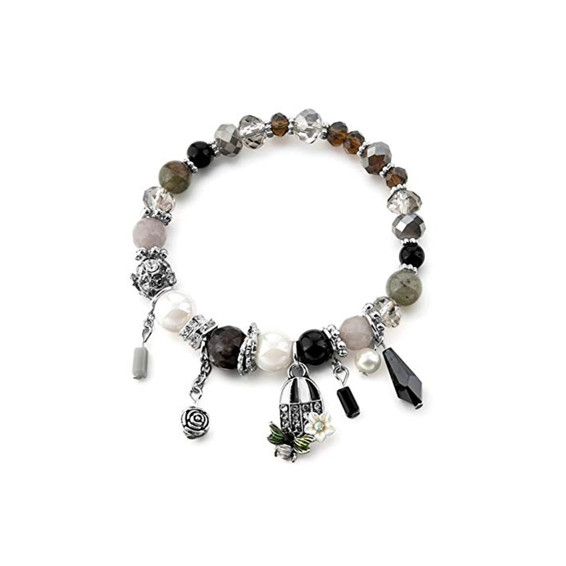 Moda HFLGKLO Alta Qualidade Pingente Crystal Charm Bracelet Para As Mulheres Pulseira Pulseiras Encantos Pulseiras Marca de Luxo