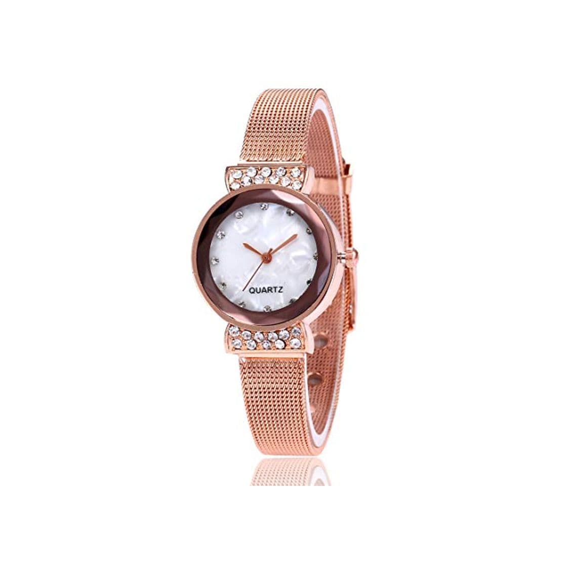 Producto TCEPFS Relojes de Pulsera de Moda Reloj de Cuarzo de Acero Inoxidable de Marca Dorado para Mujer Vestido Informal Relojes de Pulsera de Diamantes de imitación   Oro