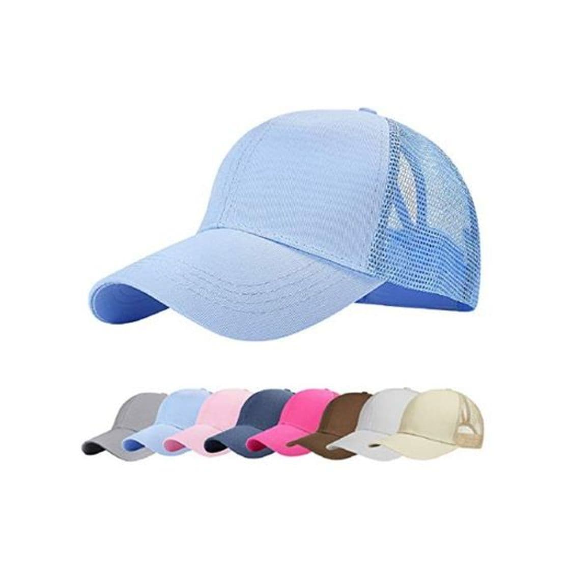 Product Voqeen Gorra de Béisbol Mujer Gorra Deportiva Casquette Snapback Algodón Ajustable Color sólido Sombrero Gorra 2019