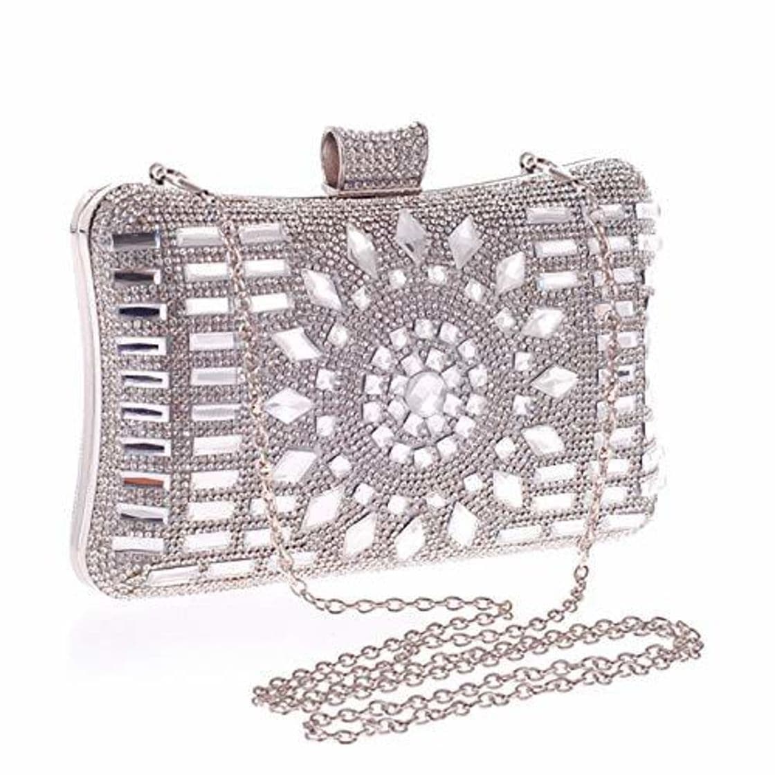 Product Syrads Bolsa de Cena Hombro Mujer Glitter Cristales Hard Shell Embrague para