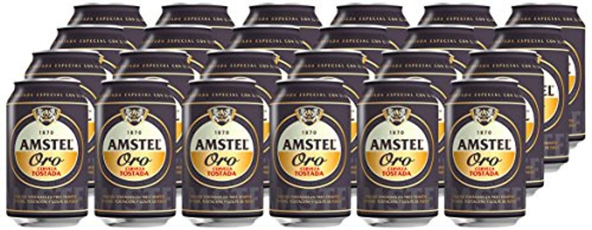 Producto Amstel Oro Cerveza - Caja de 24 Latas x 330 ml -