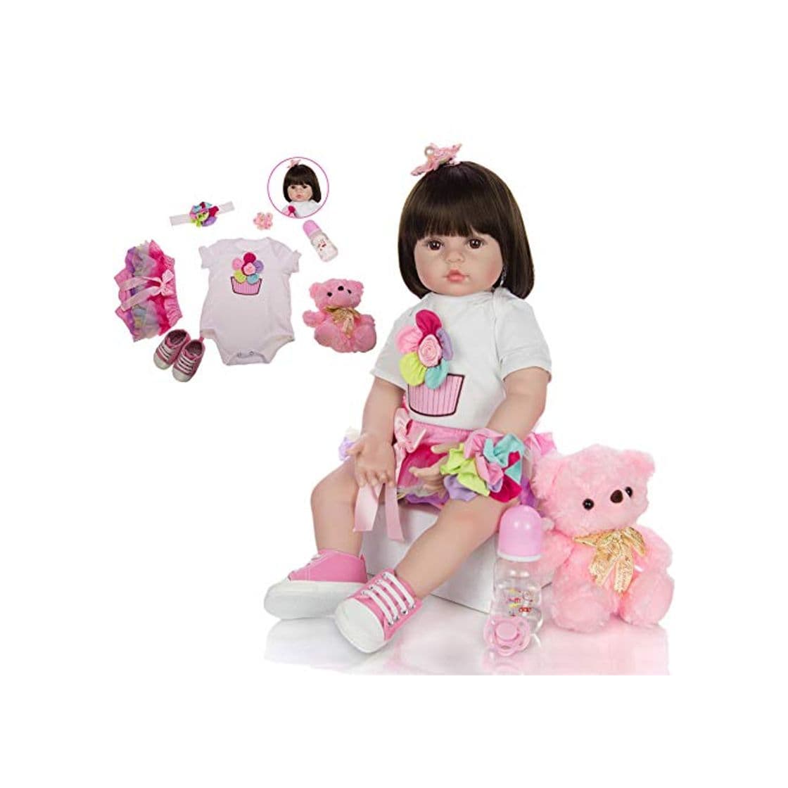 Producto 60cm de silicona suave muñeca renacida del bebé 24" Bebe Juguetes recién