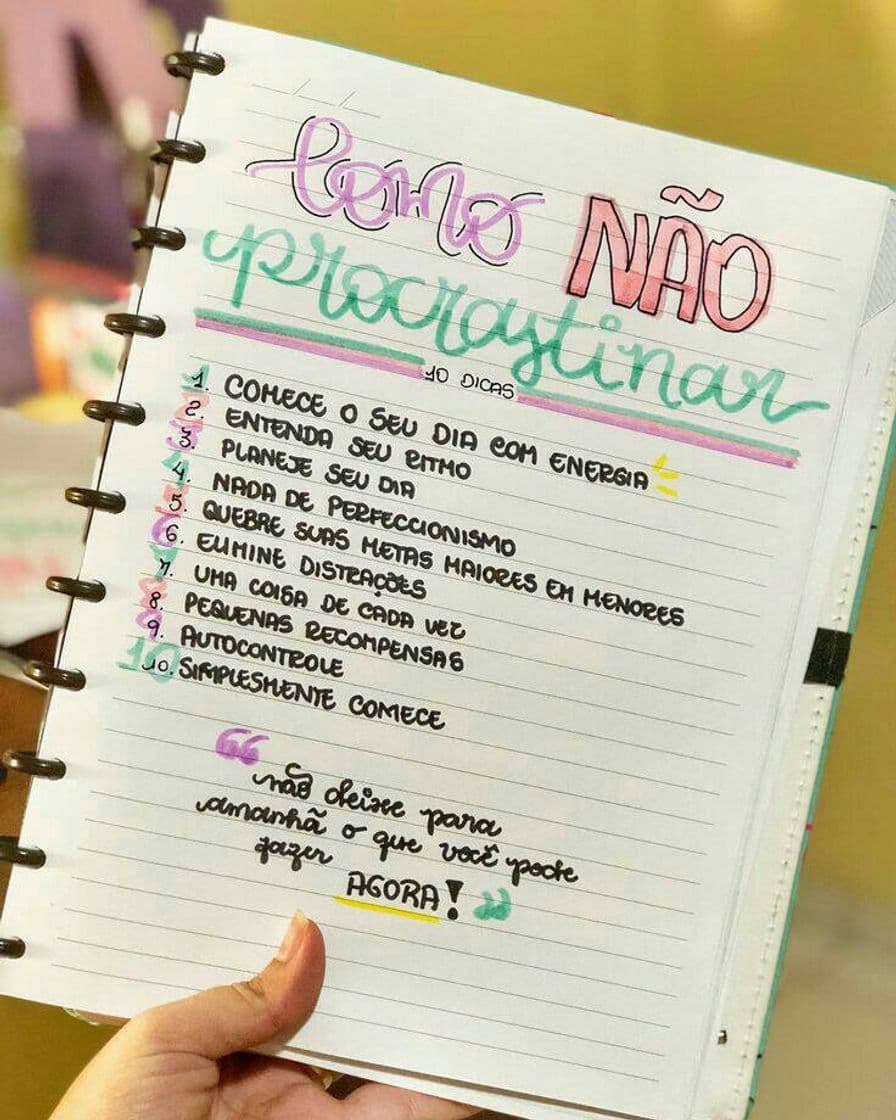 Moda adeus procrastinação 😎