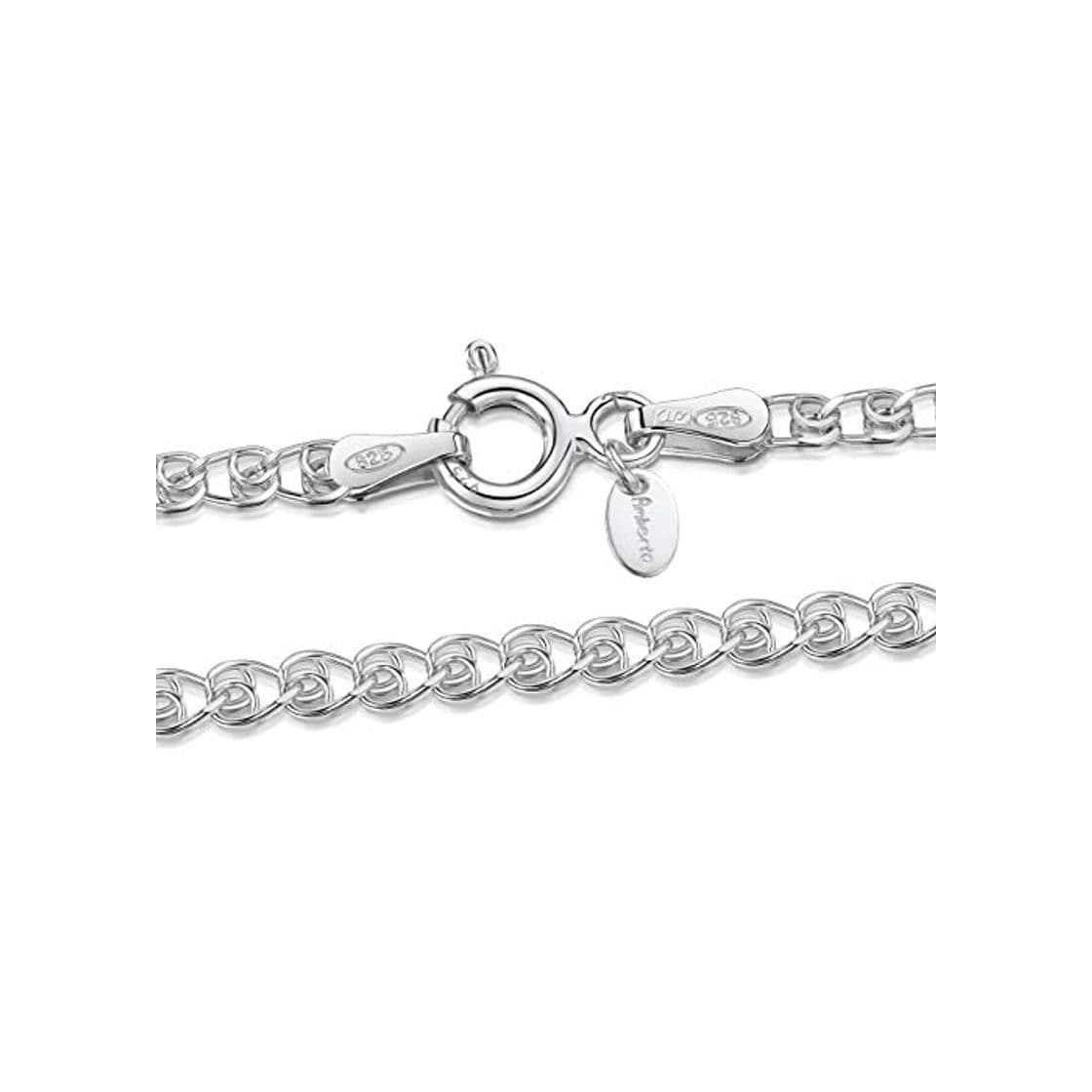 Moda Amberta® Joyería - Collar - Fina Plata De Ley 925 - Cadena