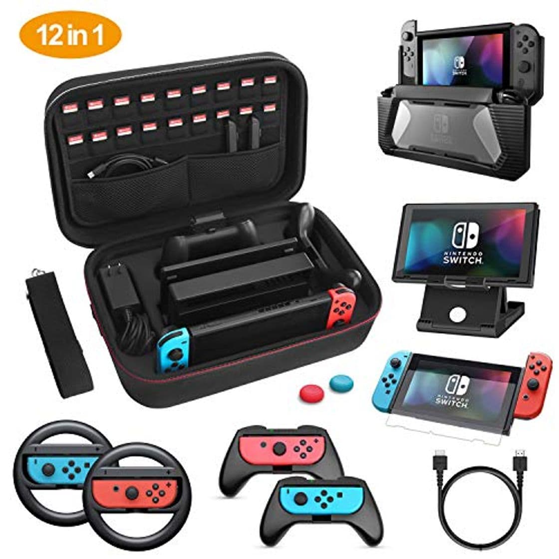 Product HEYSTOP Kit de Accesorios 12 en 1 para Nintendo Switch