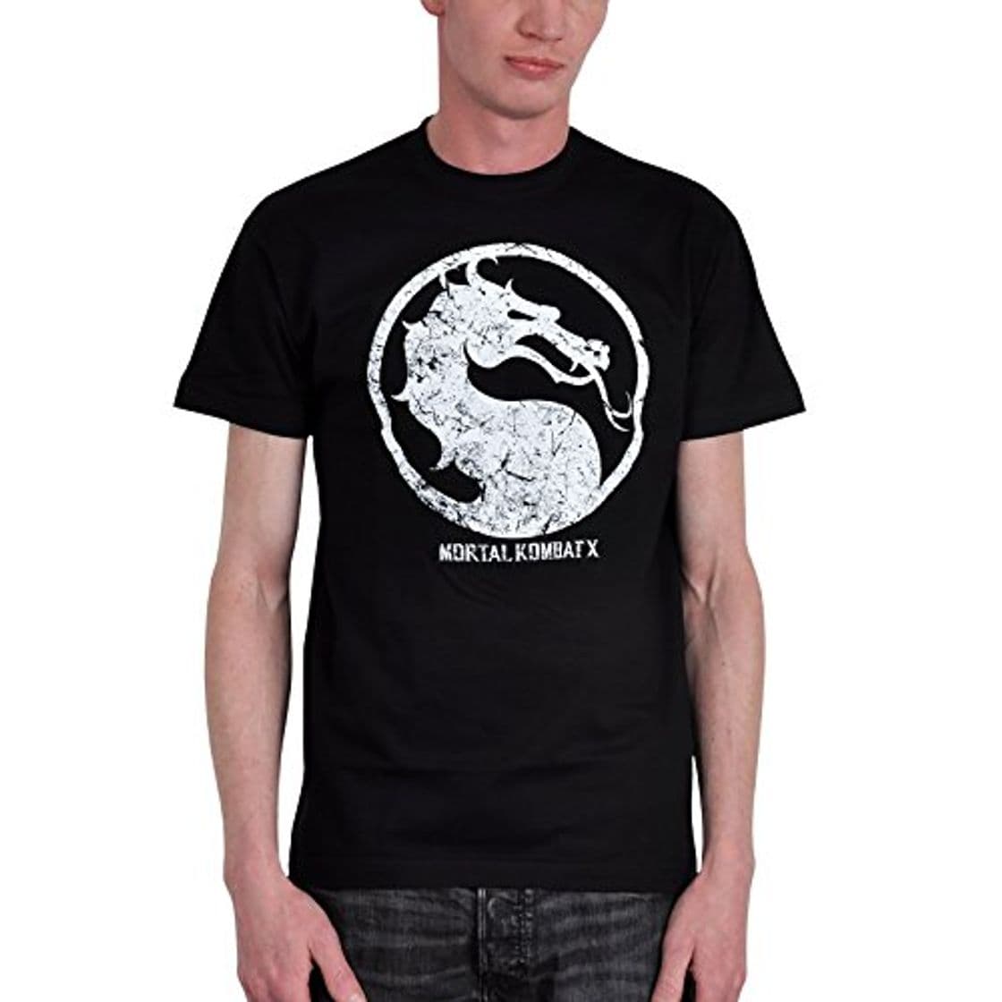 Product Mortal Kombat logotipo camiseta negro