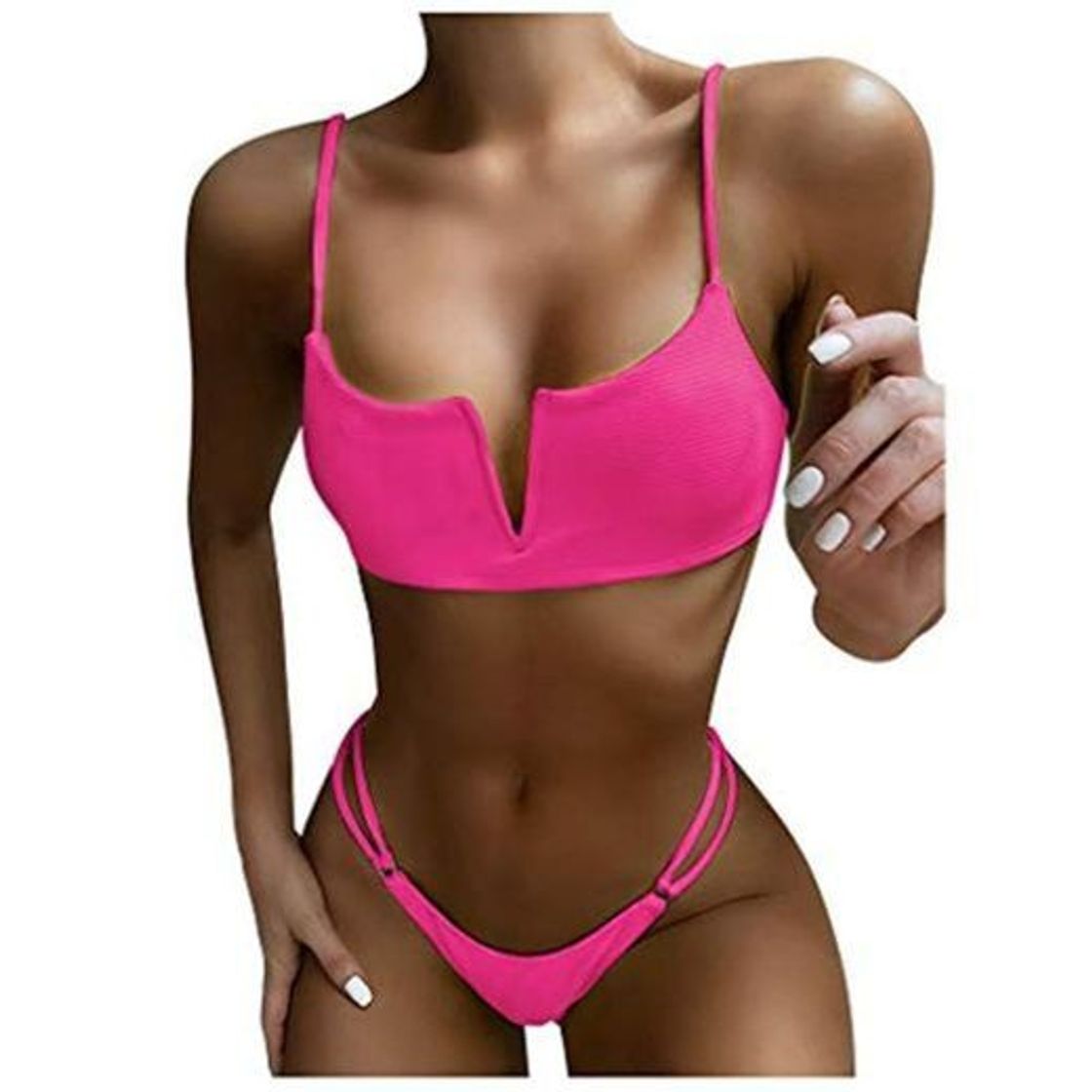 Moda HoSayLike Traje De BañO Mujer Sexy Color SóLido Traje De Bikini Bra