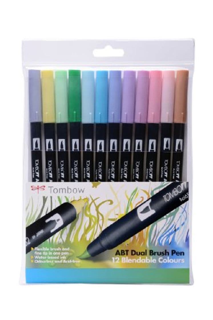 Electrónica Set De 12 Rotuladores Dual Brush Colores Pastel Tombow