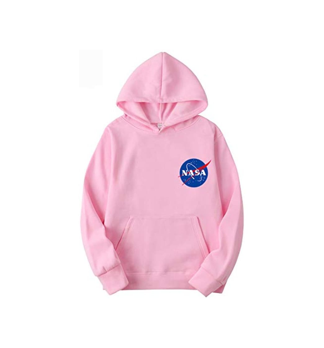 Product OLIPHEE Sudaderas con Capucha Color Sólido con Logo de NASA para Fanáticos