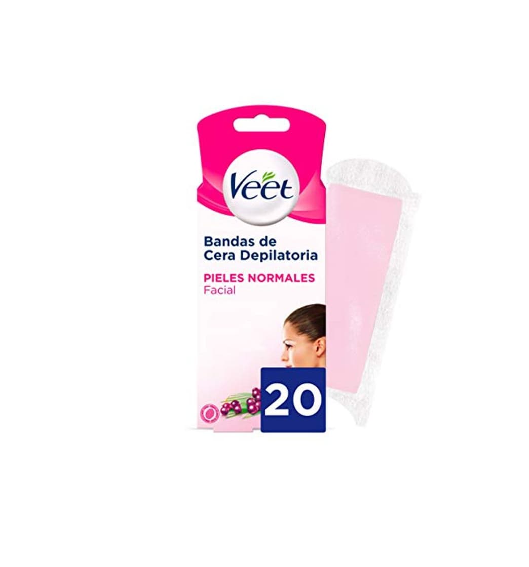 Belleza Veet Bandas de Cera Fria Depilatoria para Depilación Facial con Manteca de