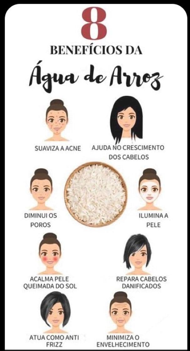 Fashion benefícios da água de arroz 