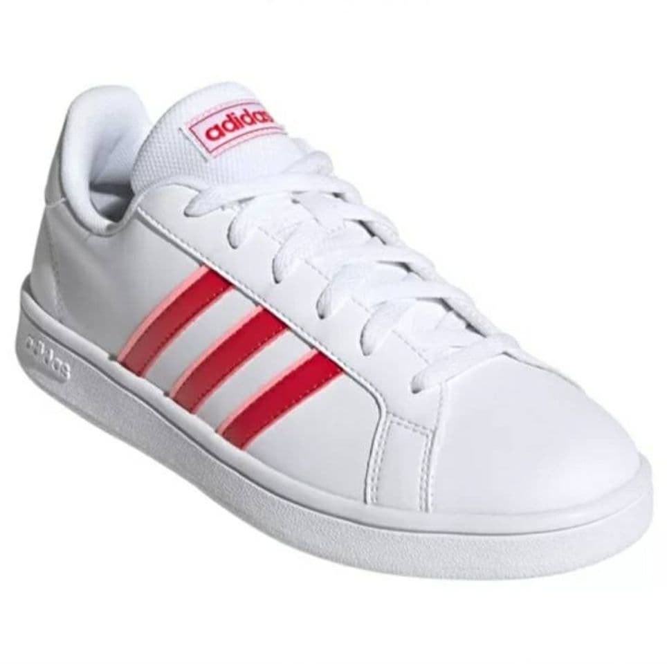 Moda Tênis Adidas Grand Court Base Feminino - Branco e Vermelho ...