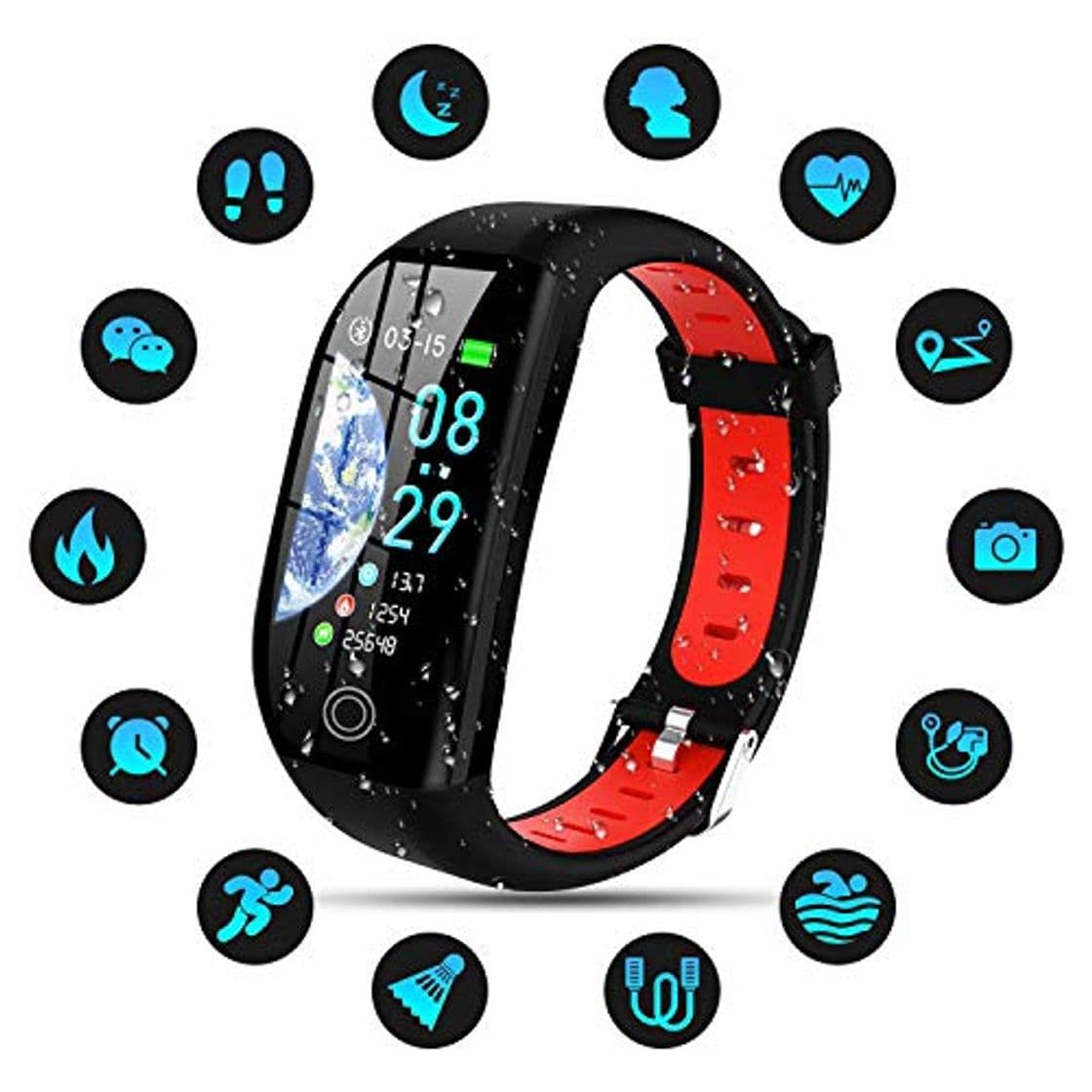 Product Tipmant Pulsera de Actividad, Reloj Inteligente Smartwatch Impermeable IP68 Pulsera Inteligentes con