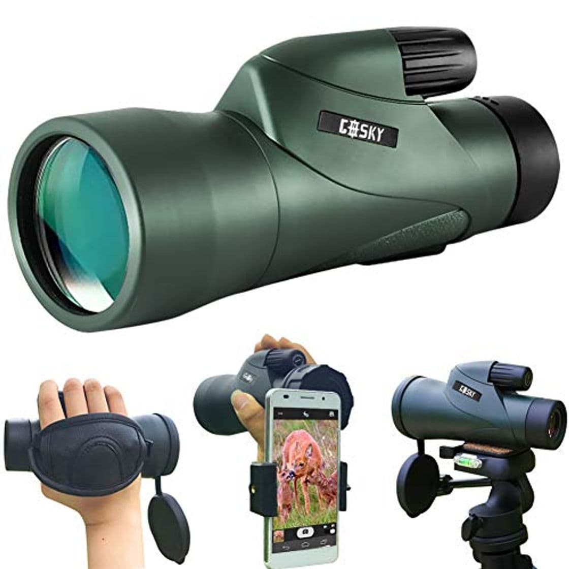 Product Gosky - Telescopio monocular de Alta definición y Soporte rápido para Smartphone