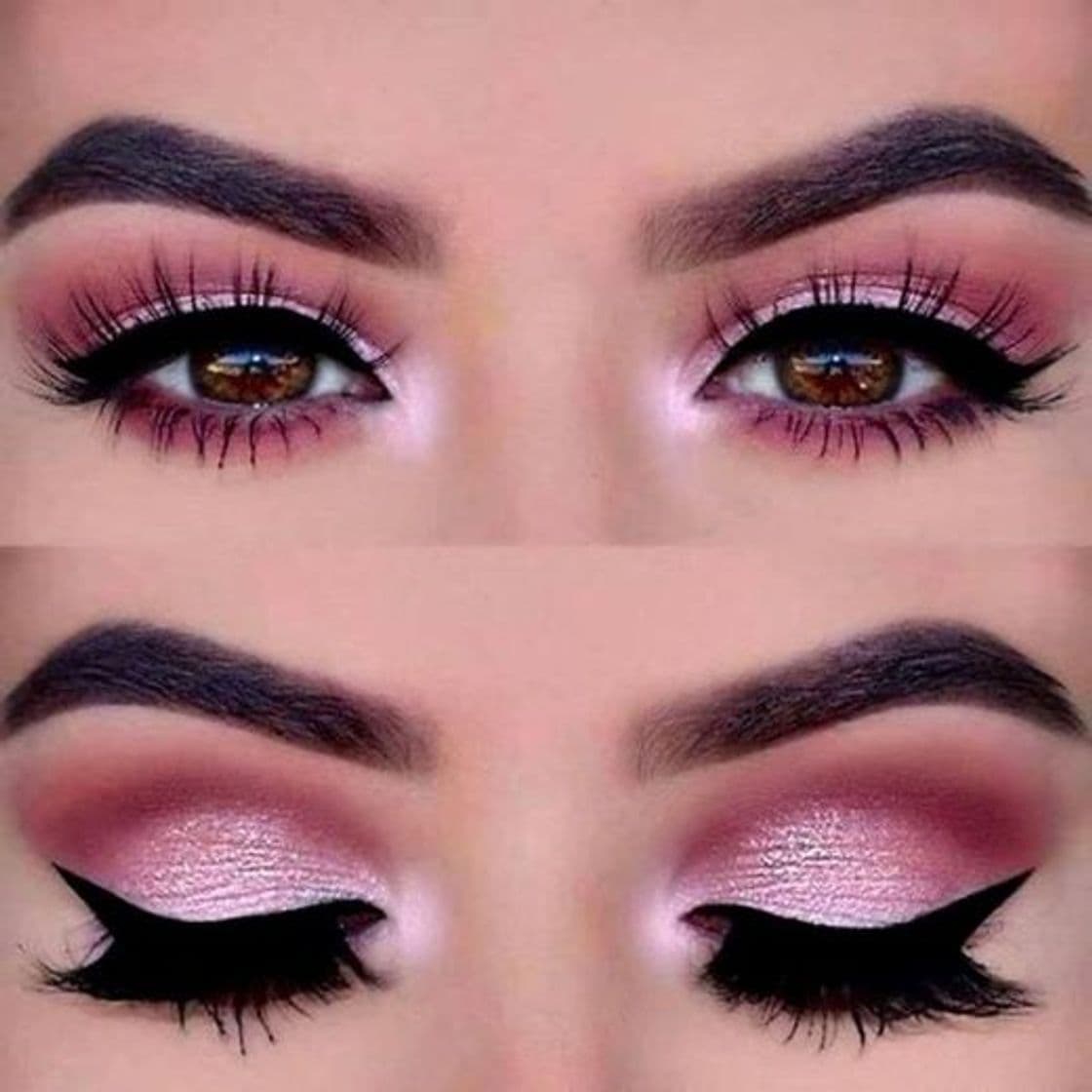 Moda Inspiração de maquiagem rosa 💕