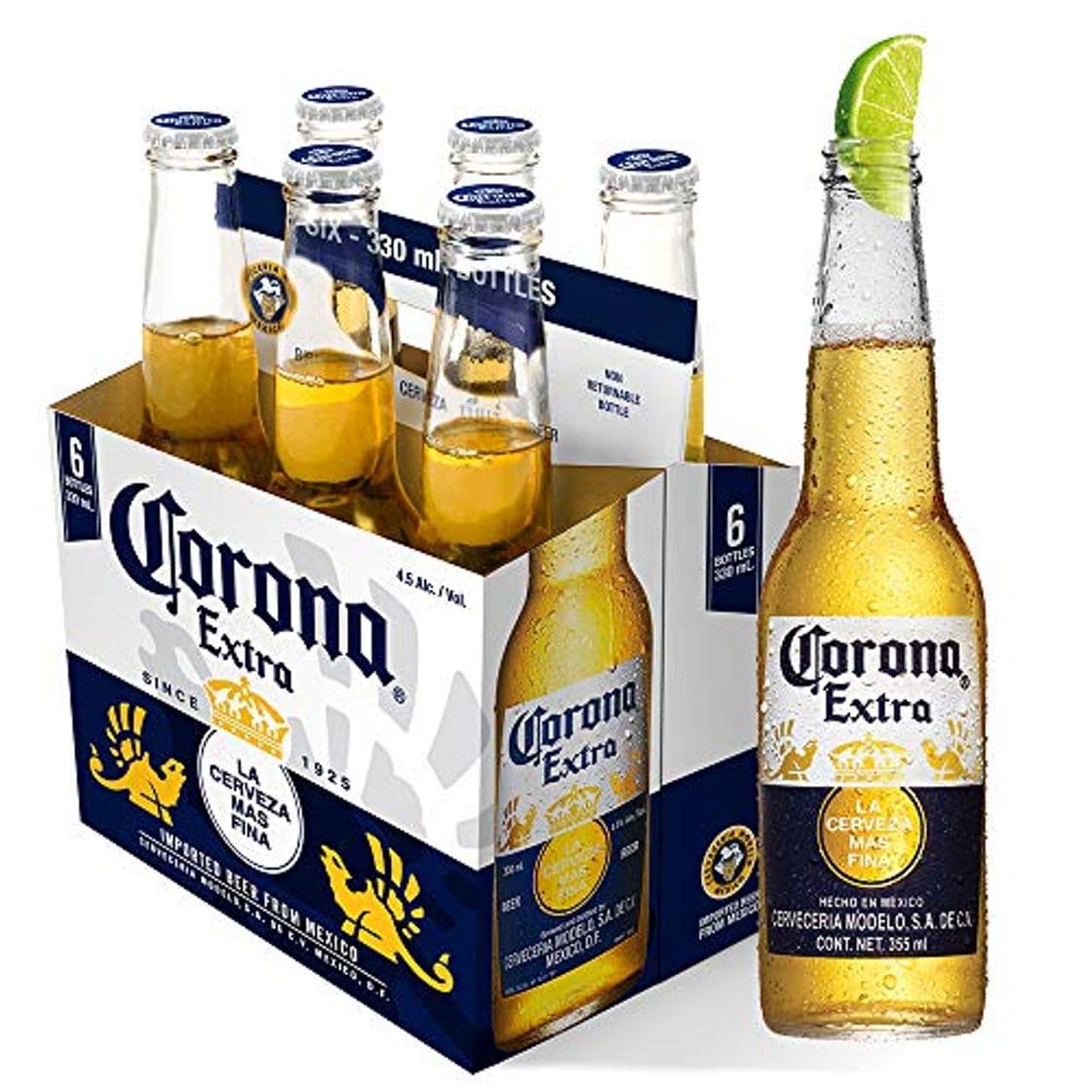 Lugar Corona  Cerveza - Paquete de 6 x 355 ml - Total