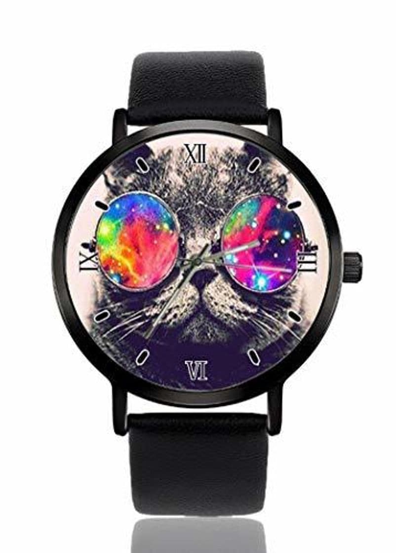 Producto Reloj de Pulsera con diseño de Gato con Gafas Estilo Hipster para