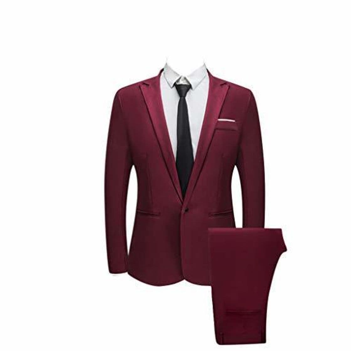 Place 2 Piezas Blazer de Vestir Clásico para Hombre Trajes de Chaqueta de