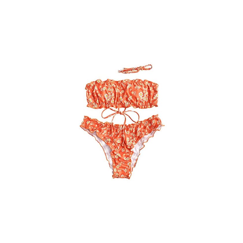 Product ZAFUL Conjunto de bikini de dos piezas con estampado de margaritas de