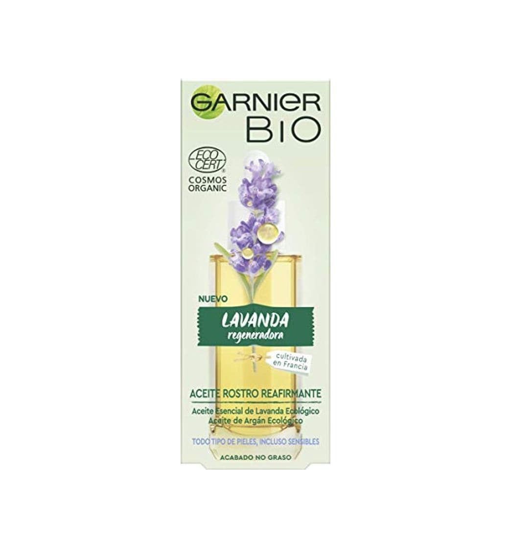 Beauty Garnier BIO Aceite Rostro Reafirmante con Aceite Esencial Lavanda y de Argán