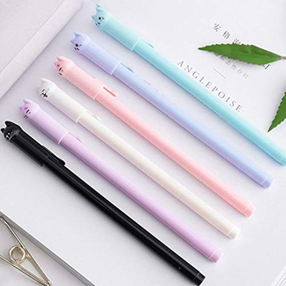 Product KANGKANGBOOS Bolígrafo 6 piezas Kawaii canetas criativa Bolígrafo lindo gato patrón escuela