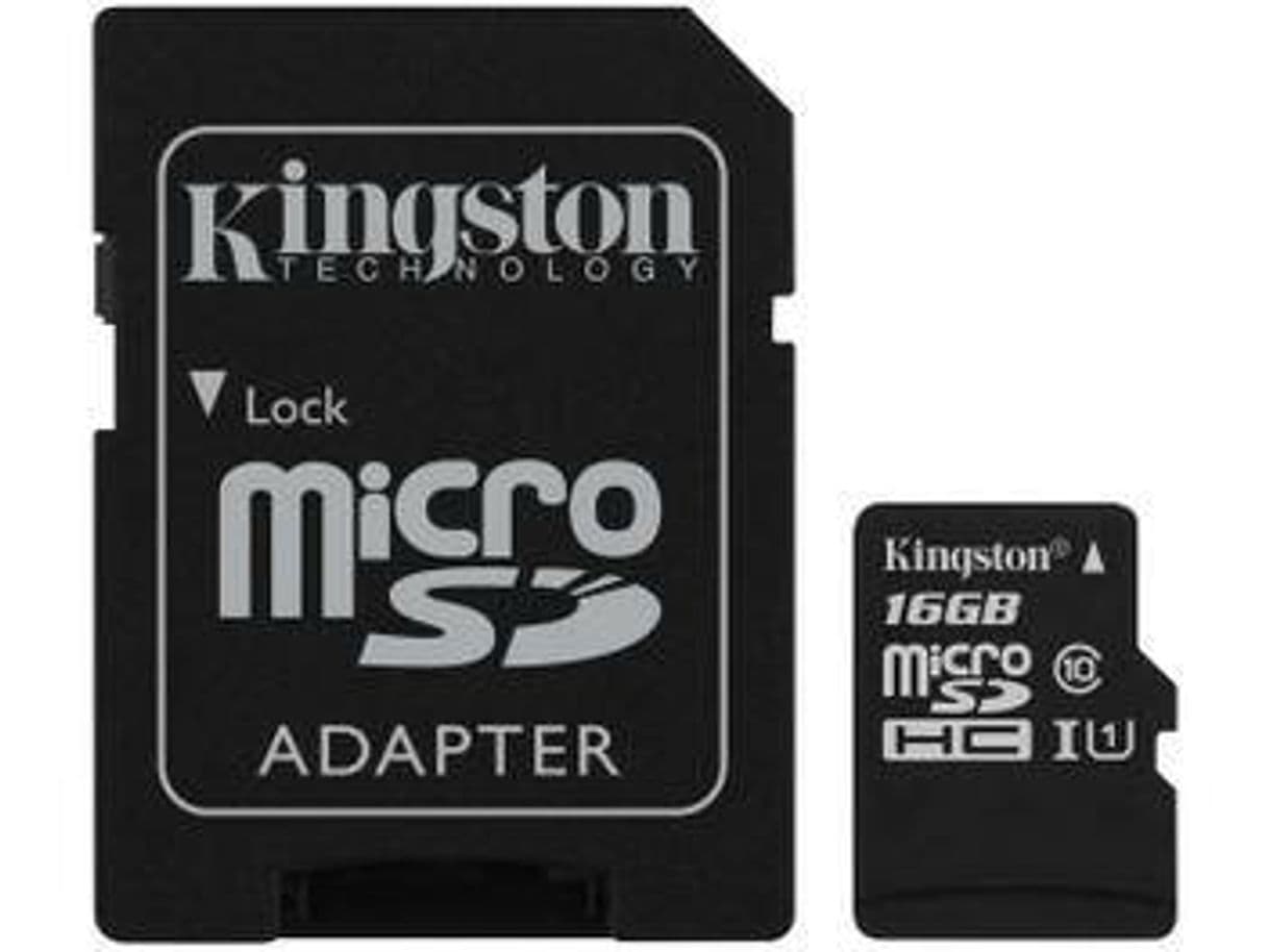 Moda Cartão de Memória 16GB Micro SD Kingston Classe 10 - com Ada