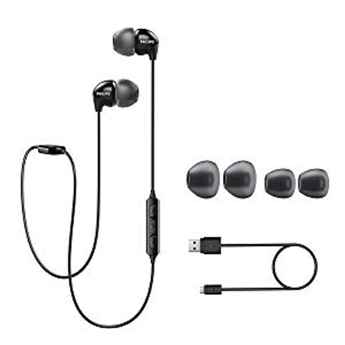 Fashion Fone de Ouvido Philips Bluetooth Shb3595bk/10 Upbeat In Ear 