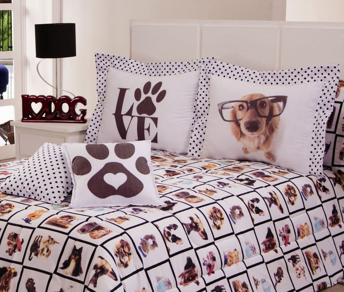 Moda Kit de Edredon Pet Lovers 10 pçs


