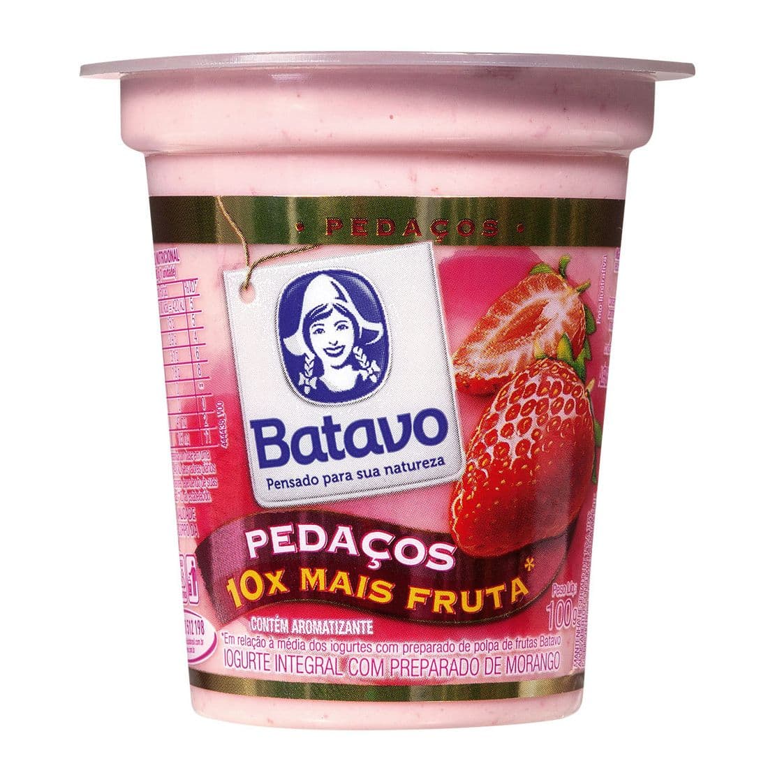 Fashion Iogurte Integral Batavo Pedaços Morango 500G