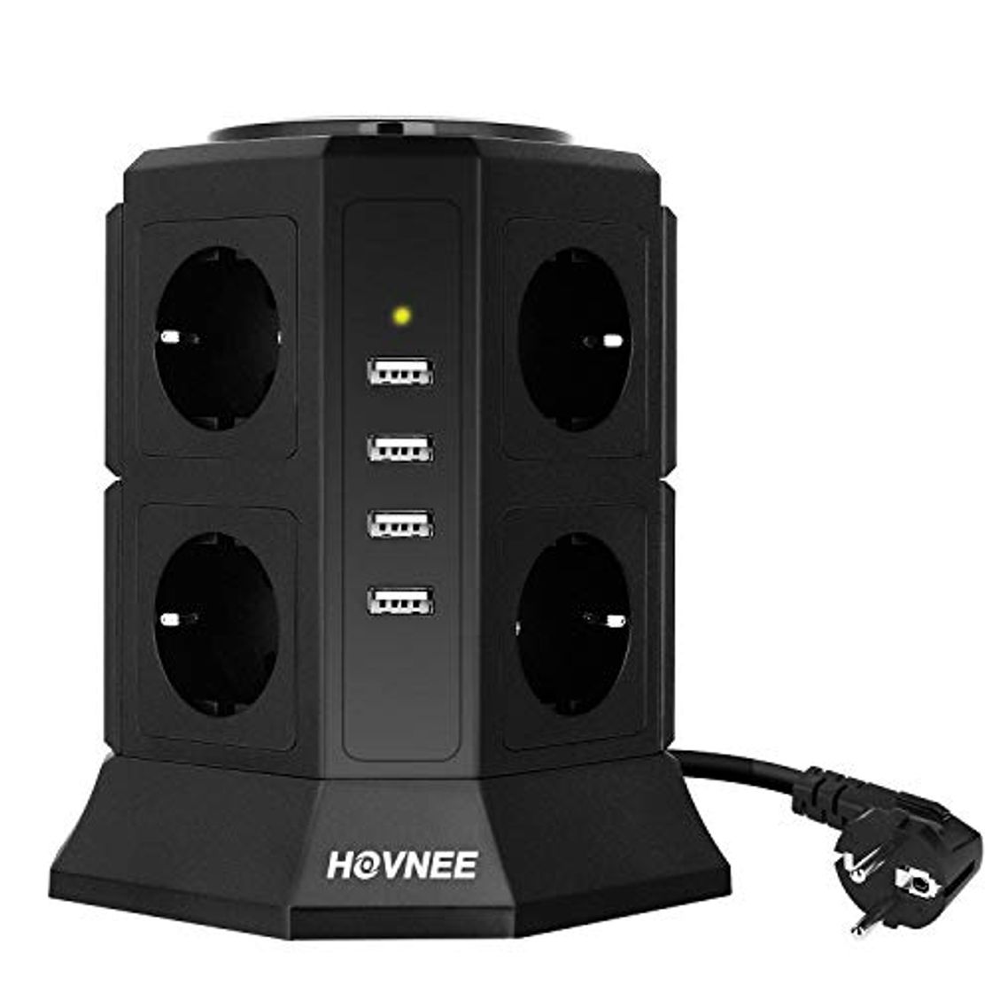 Product HOVNEE Regleta Vertical Enchufes de 8 Tomas Corrientes y 4 Rápida USB