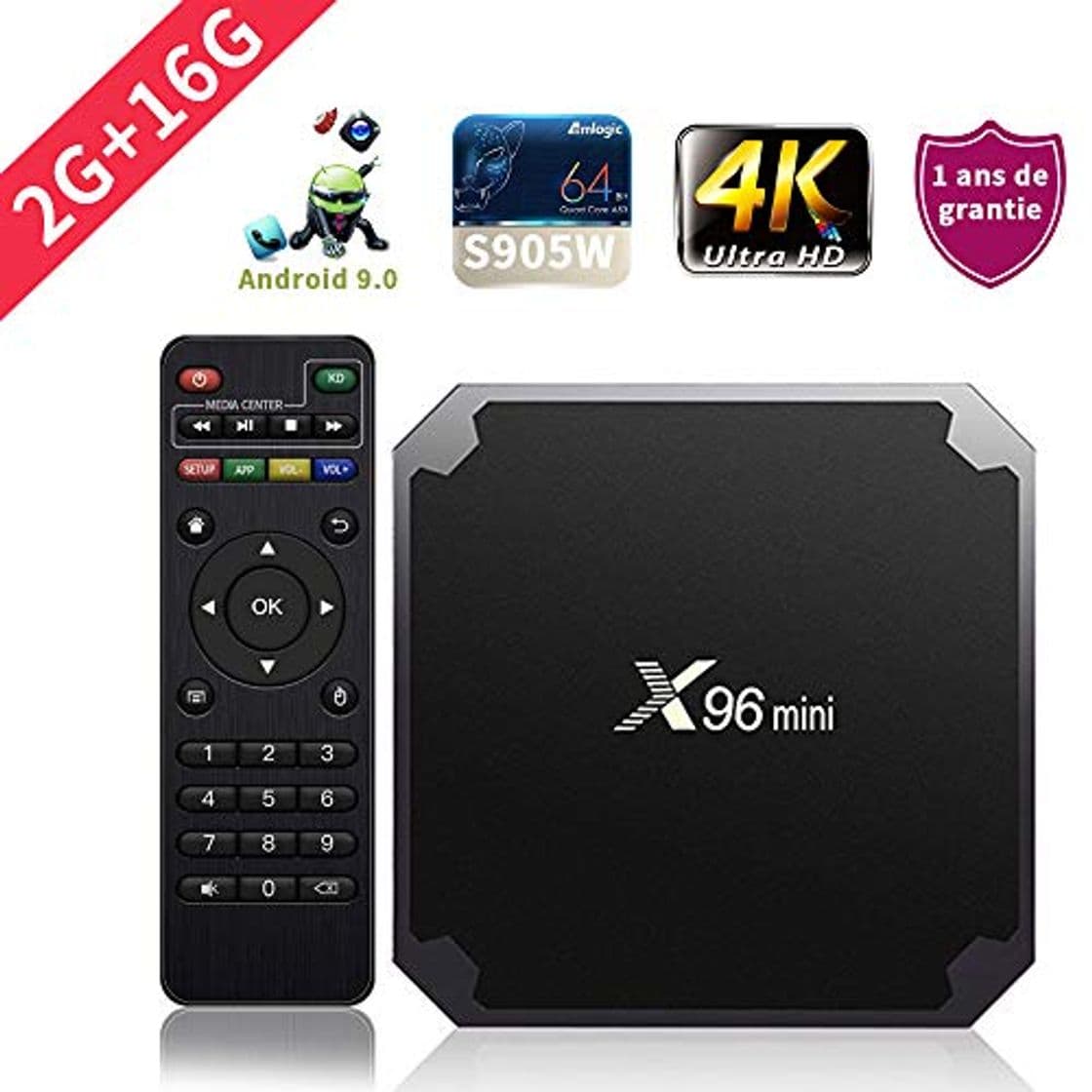 Producto SUNNZO X96mini Android 9.0 TV Box con procesador Amlogic S905W Quad Core