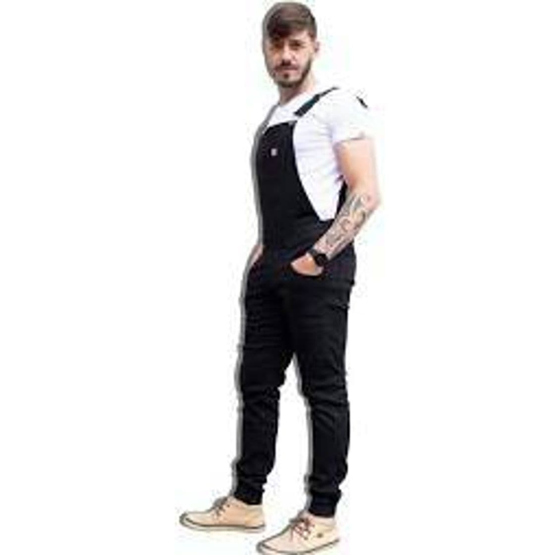 Fashion Jardineira masculina 