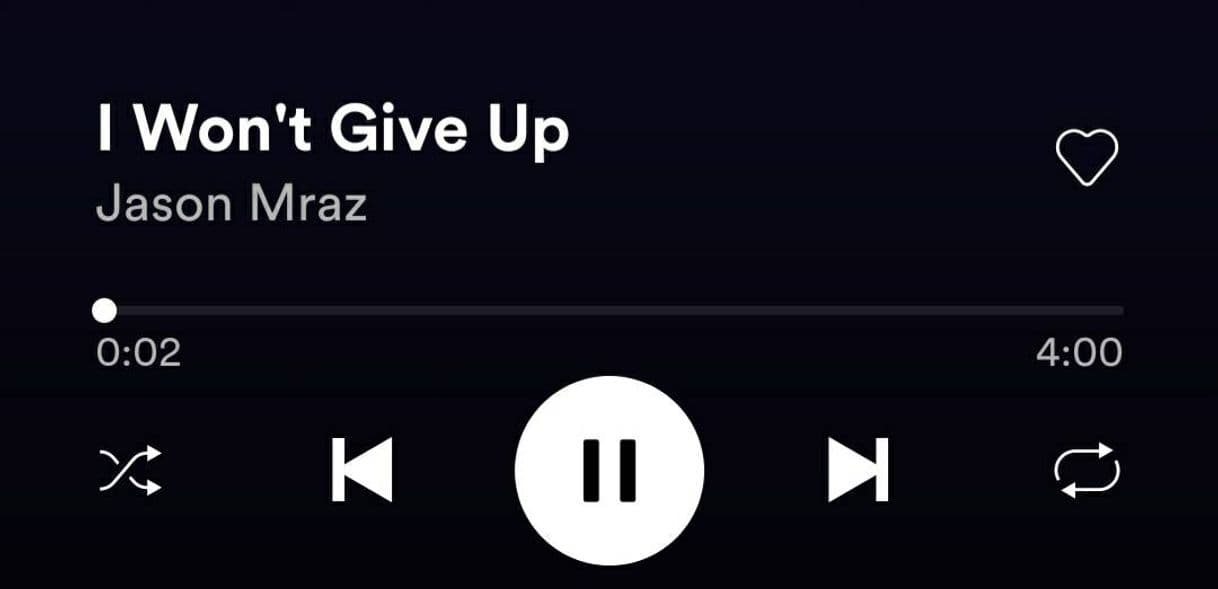 Canción I Wont Give Up: Jason Mraz