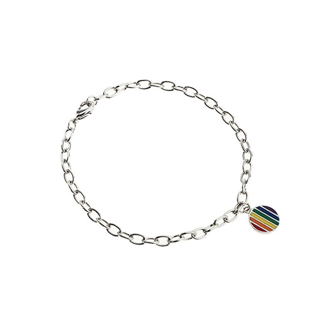 Product milageto Pulsera Redonda De Eslabones del Corazón Pulsera De Pareja Amante del