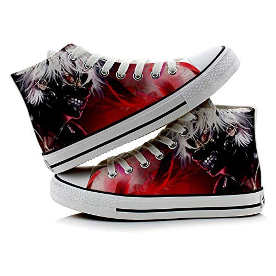 Product Koupany Unisex Anime Tokyo Ghoul Lona Zapatos Planos Zapatos De Cordones Alto