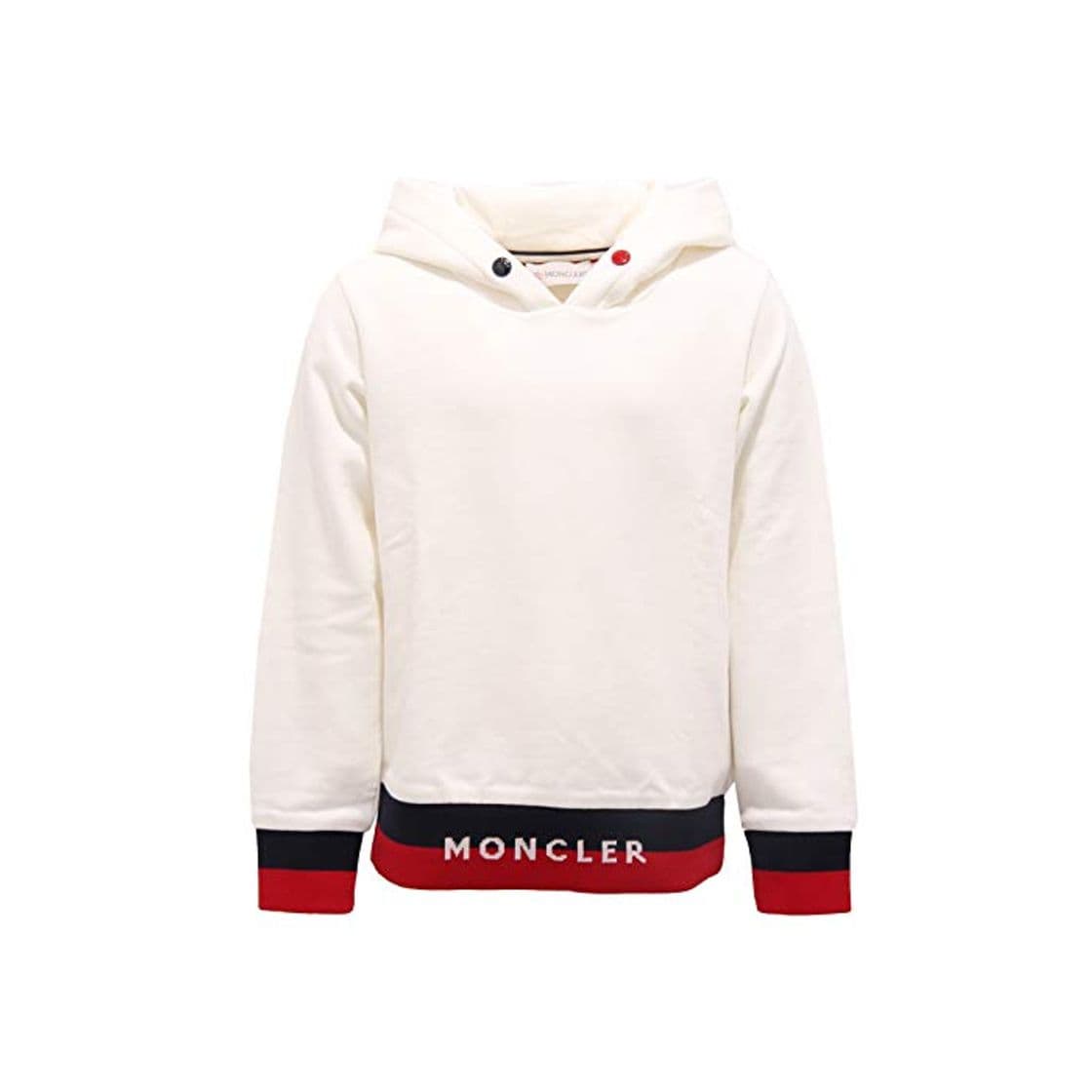 Producto MONCLER 9234AA Felpa Bimbo Boy White Cotton Hoodie Sweatshirt [6 Years]