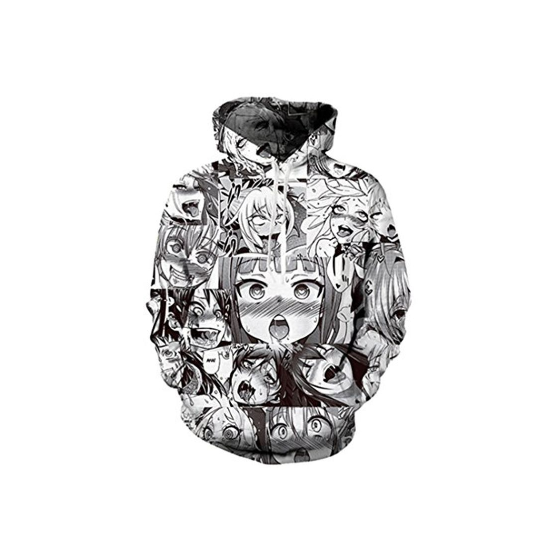 Fashion Ahegao Sudaderas Sudadera Otoño Invierno Hombre de Manga Larga