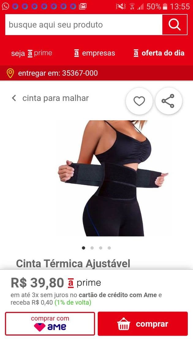 Fashion Cinta otima e o preço melhor ainda