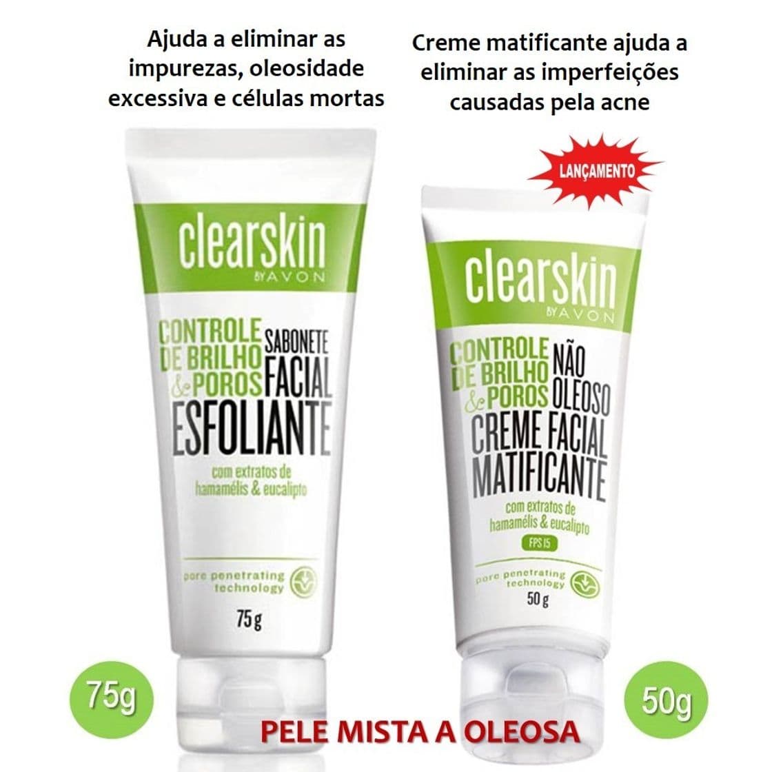 Fashion AVON CLEARSKIN CREME FACIAL MATIFICANTE 50G

